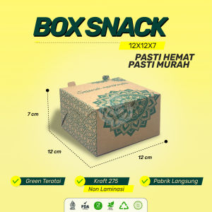 Dus Snack 12x12 Dus Kue Cemilan Roti (Isi 20 Pcs-B.43K19)