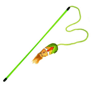 Cat Teaser Wand Toys Feathered Play Wand Cat Toy Catnip Filled Soft Plush Cat Kicker Play Exercise Toys