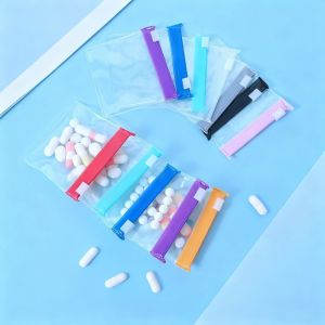 FLEURS 14Pcs 7 Color Pill Pouch Bags Reusable Zippered Medicine Organizer Set Pill Case Self Sealing Pill Organizer Travel