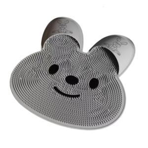 Slip Proof Silicone Shower Mat Exfoliating For Dead skins Removal Cute Cartoon Pattern Bathroom Safety 30cm