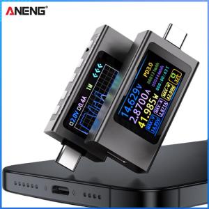 【Aneng】 【aneng】 Đồng hồ điện Type-C DC 4-30V 0-12A Thiết bị thử kỹ thuật số cho sửa chữa điện sạc và dự án tự làm