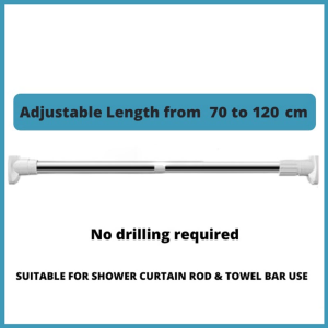 HomeVibe Adjustable Telescopic Clothes Drying Rack Extendable No Drilling Pole Clothesline Curtain Rod Hanger#lf101