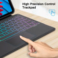 GOOJODOQ For iPad Magnetic Removable case with Bluetooth Backlit Trackpad Keyboard Compatible With iPad 7gen 8gen 9gen 10.2inch iPad Air3 10.5inch Air4/5 10.9inch iPad Pro 11/12.9. 