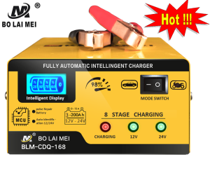 Máy sạc bình ắc quy ô tô xe máy 12V 24V 15A BOLAIMEI sạc các loại xe ô tô tải từ 3AH đến 200AH sạc nhanh có quạt gió