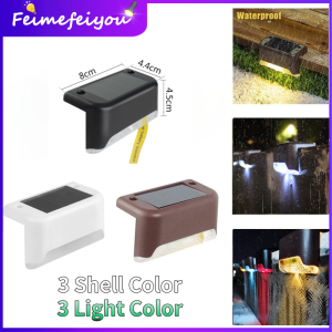 led solar stairs garden light outdoor waterproof LED fence lights Auto ON/OFF solar rechargeable step lights 2V 100mAh