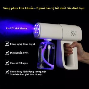 Máy Phun Sương Diệt Khuẩn Cầm Tay K5 Pro Sung Khử Trùng Nano Có Tia Uv Cực Tím Diệt 999% Vi Khuẩn Ở Nhiệt Độ Thường Tia Phun Sương Cực Mịn Không Cặn Công Suất Phun Mạnh