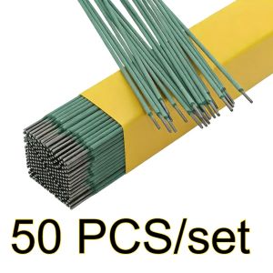 50PCS Universal Green Welding Electrode Solder Wires Rod Low Temperature Easy Melt Carbon Steel Cored Wire Rod Galvanized Pipes Solder