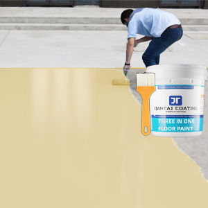 🔥1000g With Brush🔥3 In 1 Water-Based Epoxy Floor Paint Wear-Resistant Waterproof Floor Paint Warehouse Workshop Garage Cement Floor Paint Home Use Resin Paint