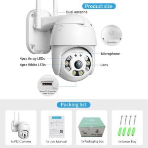 V380 Waterproof CCTV Camera Outdoor Wireless IP Camera Alarm Security Video Night Vision