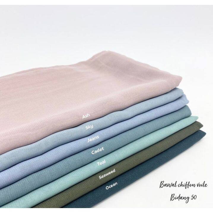 BAWAL CHIFFON VOILE BIDANG 50 | Lazada