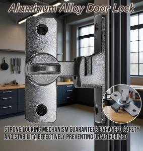 Punch-free Aluminum Alloy Door Lock Buckle Anti-theft Hardware Aluminum Alloy Flip Latch Lock Creative Durable Door Latch Cabinet
