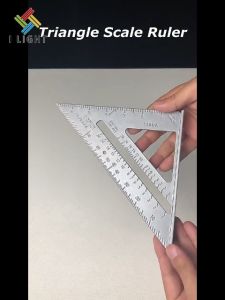 (Fast&COD)Aluminium Alloy Triangle Ruler 7 Inch/12 Inch Carpenter Triangle Ruler Measuring Tool