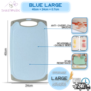 🇸🇬 Wheat Straw Chopping Board Antibacterial Reversible Eco Friendly Non-Porous Ergonomic Convenient Storage