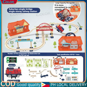 Childrens Educational Multifunctional Assembly Train Toy City Track Car Toy Car Grand Adventure City Scene Track