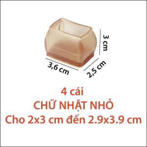 Bọc chân bàn ghế BỘ 4 CÁI chống trầy xước sàn nhà chân đế cao su chống trượt nút nhựa bọc ghế chống ồn