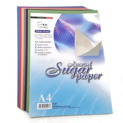 KB Sugar Paper Color/Black A4 100gsm 40 Sheets