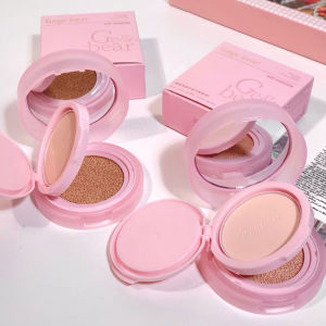Gege Bear 2 In 1 Matte Cushion Foundation Powder Long Lasting Waterproof Concealer Oil Control Even Skin Tone Brightening Face Makeup