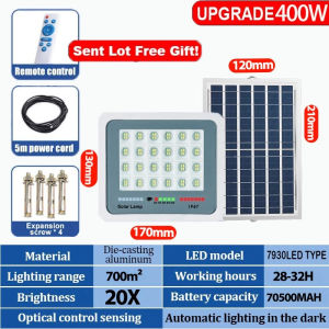 solar outdoor waterproof light solar lights with solar panel IP67 2000W indoor LED lamp street lights with remotecontrol