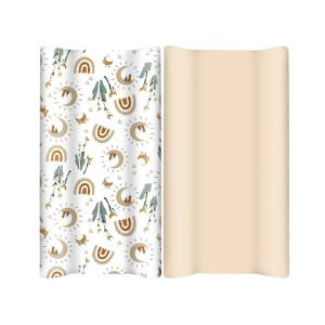 2pcs Soft & Comfortable Fitted Sheet Infant Crib Bed Cover Breathable Fitted Sheet for Standard Baby Crib Mattress