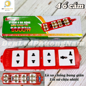 Ổ Cắm Điện Siêu Chịu Tải 6000W - Không Dây - Đèn Led Thiên Vân