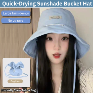 Quick-Drying Foldable Sunshade Bucket Hat UV Protection Fishing Hat Waterproof Breathable Caps Instantly Turns Into A Bag