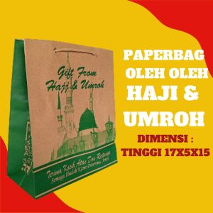 Tas kertas paper bag taskertas paperbag souvenir oleh-oleh haji dan umroh / isi 20