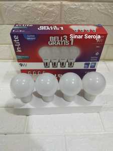 Lampu INLITE / IN-LITE LED VALUE INB010 Bohlam Murah 9W Paket Beli 3 Gratis 1