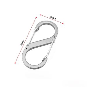 Portable Bottle Hanging Snap Hook/ Key Ring Pendant Creative Multi Ring / Durable Alloy Keychain with Lock S形钩子扣