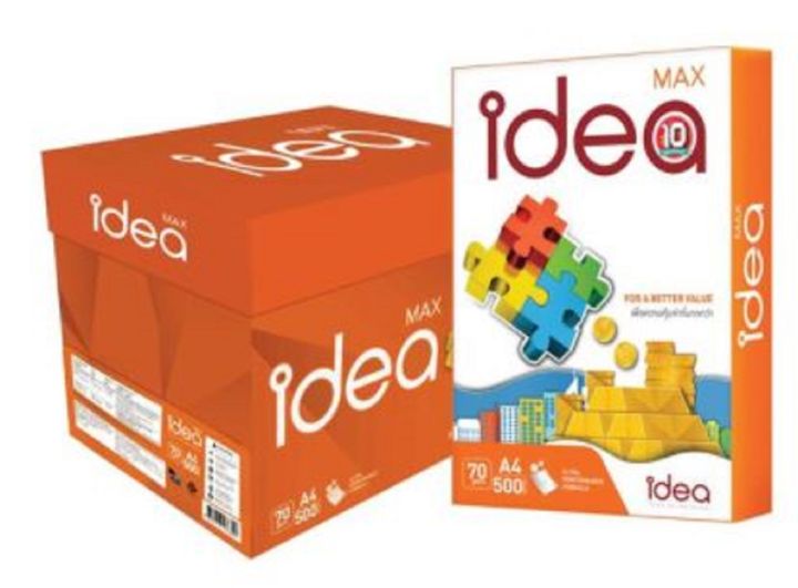 Idea Max กระดาษถ่ายเอกสาร ไอเดีย แมกซ์ 70 แกรม A4 บรรจุ 5 รีม | Lazada ...