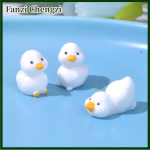 Fanzi Cute Mini Yellow Ducks Ornament Tiny Duck Resin Handicraft Dollhouse Decorations