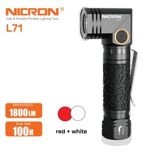 Nicron Flashlight L71 1800 Lumens - Jarak Sorot 314 meter - Water Resistant  IP65 - LED Luminus SFT 40