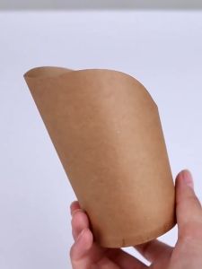 12oz/14oz Snack Cups Holders for Fries Waffles Ice Cream & Cookies - 50pcs/100pcs Kraft Paper Cup