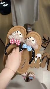 Summer Cartoon Cute 2026 New Style WomenS Flip-Flops For Outdoor Wear Versatile Fashionable Soft Sole Beach Flat Shoes