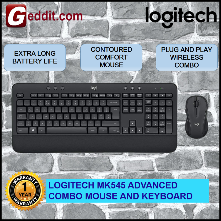 LOGITECH MK545 ADVANCED WIRELESS COMBO KEYBOARD AND MOUSE (920008696) Lazada