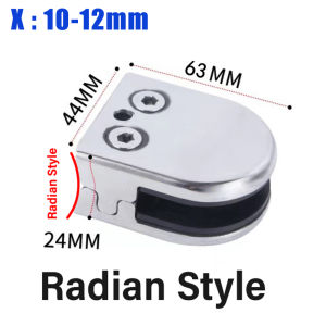 304 Stainless Steel Fish Mouth Glass Holder Clamp Furniture Fixture Hardware Clamp Clip