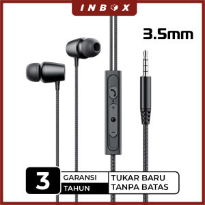 INBOX MI-3 Earphone 3.5mm Ultra Bass HD Audio Stereo Microphone Headphone Headset Handsfree