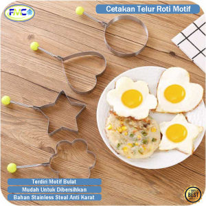 Cetakan Telur Ceplok Mata Sapi Cetakan Telur Roti Stainless Pancake Berbentuk