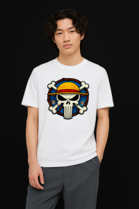 Kaos Pria Premium Motif 3Dimensi Puniser Lupi Animasi Tshirt Oblong Laki Hc0788 By hans & co Katun