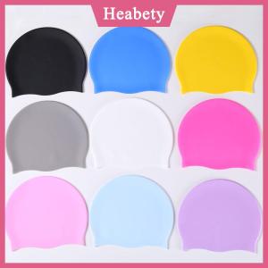 Heabety  Silicone Thế Giới Silicone Mũ Bơi Người Đàn Ông Phụ Nữ Tóc Dài Màu Sắc Không Thấm Nước Thể Thao Đàn Hồi Cao Người Lớn Bơi Hồ Bơi Hat Lặn Hat