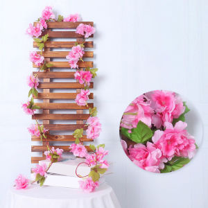 2.3m Simulation of Cherry Blossom Vine Wall Fake Flower Rattan Wedding Decoration Hanging