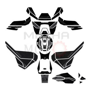 สำหรับ BMW R 1300 GS ADV 2024 2025 Complete Kit R1300GS Adventure Triple สีดำถัง3D สติกเกอร์ถังด้านข้างสติกเกอร์