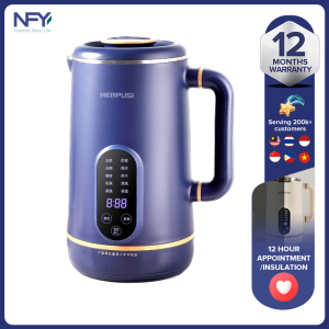 Automatic multifunctional soybean milk machine 1000ML home heating wall-breaker upgraded 10-leaf cutter head juice machine