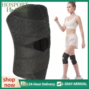 Ergonomic Knee Wrap with Side Stabilizers Adjustable Support Breathable Air Mesh Fabric for Sports and Arthritis