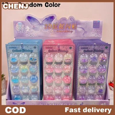 CHENJ 1 miếng dán nổi 3D Miếng dán hình Ngôi Sao hình bướm pha lê kẹo miếng dán trang trí sổ lưu niệm tự làm quà tặng phần thưởng
