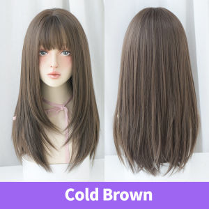 Wig hitam wanita wig panjang set lengkap wig