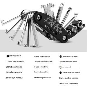 16Pcs Set Household German Folding Universal Screwdriver Set Activity Limited Time Snapped Up Multifunctional Hexagon Wrench