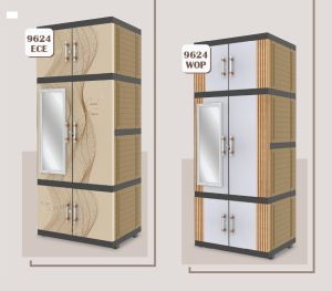 NAIBA lemari pakaian 3d emboss/lemari baju/lemari pakaian fullrak/lemari plastik pakaian/lemari rak 4 susun