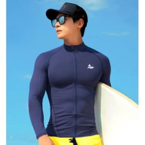 SAILBEE Mens UV Protect Surfing Rash Guard Long Sleeve Swimsuit Rashguard Surf Shirt Top M020