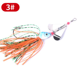13g/14cm Spinner Bait Jig Head Fishing Lures 3D Eyes Rubber Skirt Bass Jigging Lures 5 Colors Sinking Swim Jigs