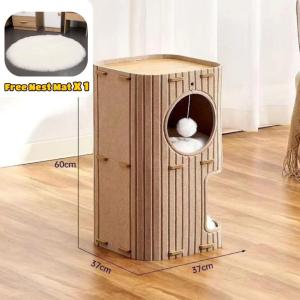 【COD】Felt Cat House Multi Storey Pet Condo Durable Felt Cat Tree Tunnel Semi Enclosed Kitty Nest Removable Cat Bed Indoor Cat Furniture Climbing Frame Cat Playhouse Affi1